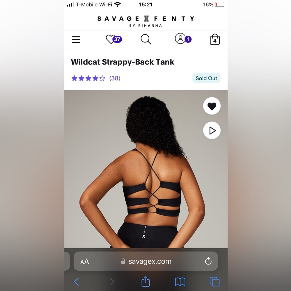 SavageX Wildcat Strappy Back Tank